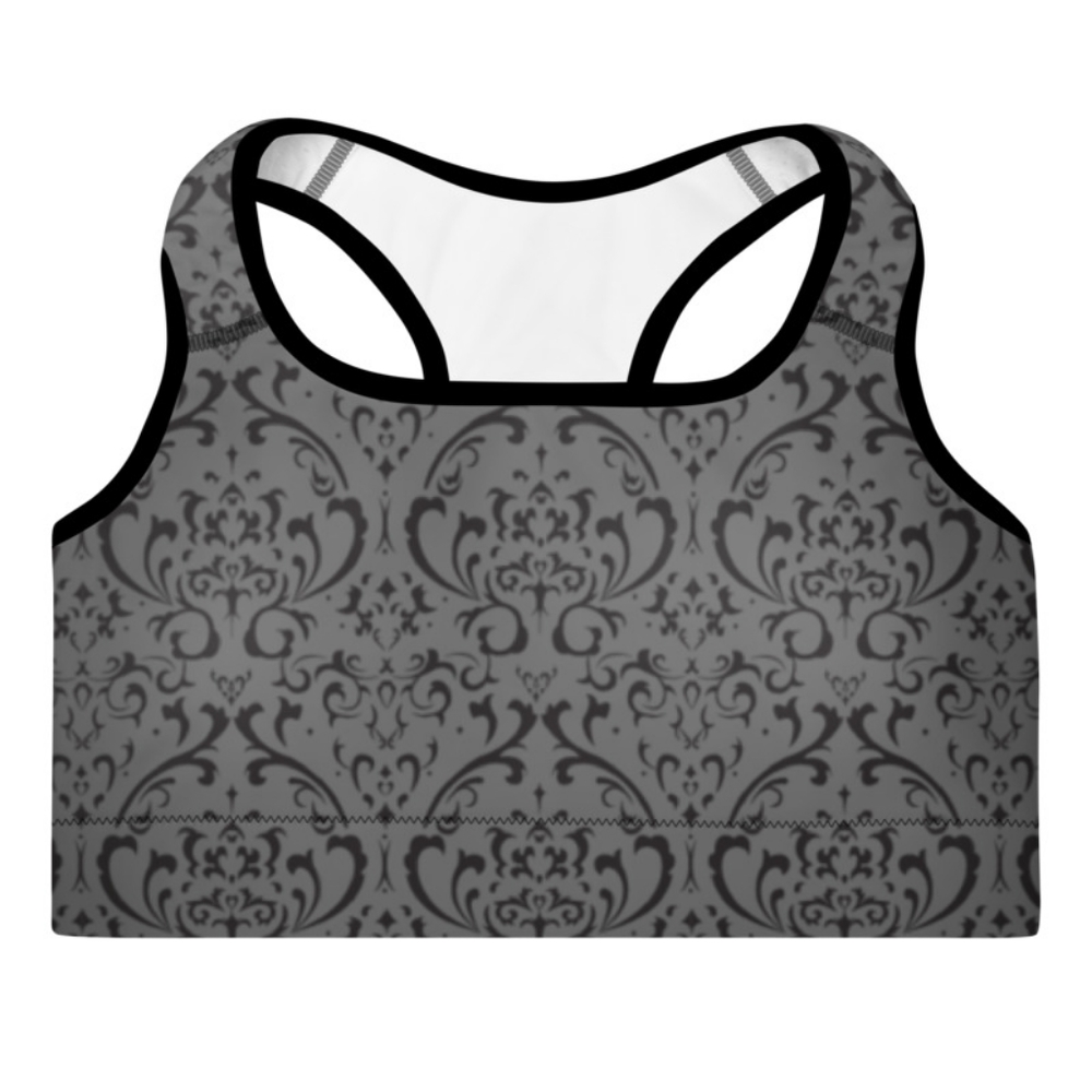 ❤ Bena & Eva Padded Sports Bra- Pattern Dark Gray